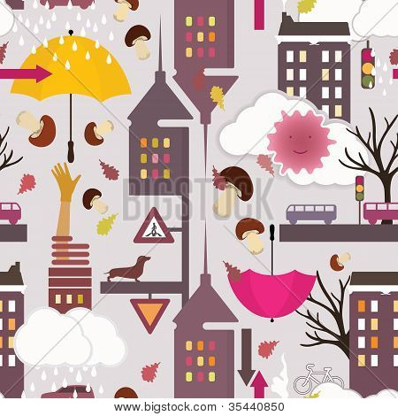 Herbst Stadt Muster