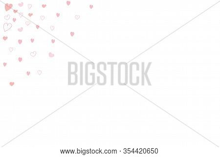 Valentines Day Card Template. Modern Greeting Card For Decoration Design. Doodle Style.