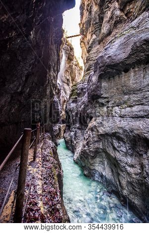 Partnachklamm, Garmisch Partenkirchen, Bavaria, Germany, Canyon, River
