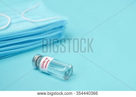 Vaccine And Oxygen Masks. Prevention, Immunization And Treatment From Corona Virus Infection Novel C
