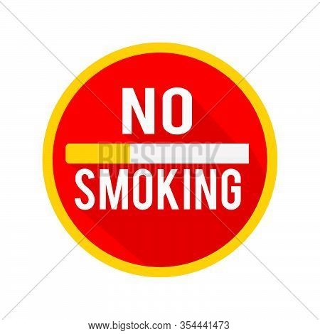 No Smoking Warning Sign Icon Vector Illustration For Graphic And Web Design.