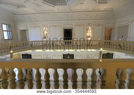 Padova, Italy - Oct 11, 2016: Baroque Interior Of Villa Contarini On Oct 11, 2016 In Padova, Italy. 