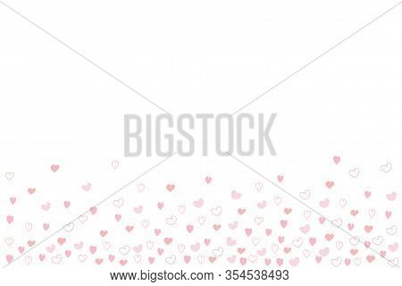 Valentines Day Card Template. Modern Greeting Card For Decoration Design. Doodle Style.