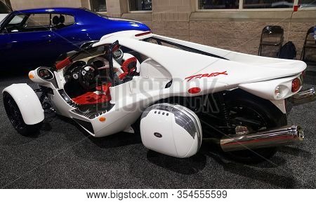 Philadelphia, Pennsylvania, U.s.a - February 9, 2020 - The White Color Of Campagna T-rex, A Two-seat
