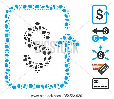 Dotted Mosaic Based On Reverse Transaction. Mosaic Vector Reverse Transaction Is Created With Random