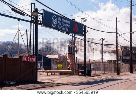North Braddock, Pennsylvania, Usa 3/7/20 The Gate 2 Entrance To The Mon Valley Works Edgar Thompson 