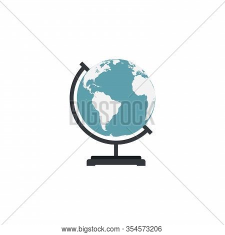 Vector Globe Icon. Earth Icon. Stock Vector Illustration Isolated On White Background.