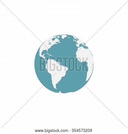 Vector Globe Icon. Earth Icon. Stock Vector Illustration Isolated On White Background.