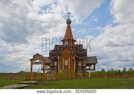 Tver Region, Volga, Russia - May 9, 2014: Volgoverkhovye Olginsky Convent Church Transfiguration In 
