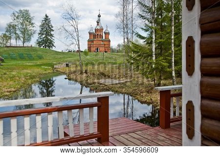 Tver Region, Volga, Russia - May 9, 2014: Volgoverkhovye Olginsky Convent Church Transfiguration In 