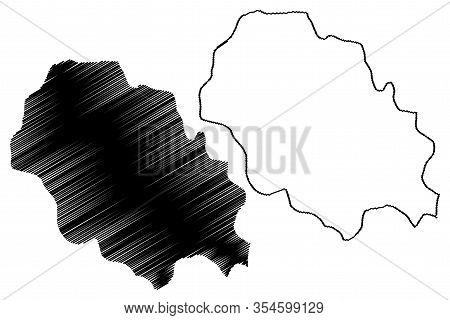 Caska Municipality (republic Of North Macedonia, Vardar Statistical Region) Map Vector Illustration,