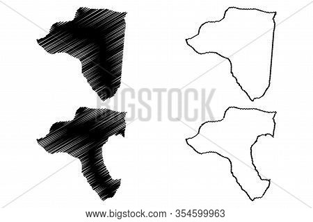 Dojran Municipality (republic Of North Macedonia, Southeastern Statistical Region) Map Vector Illust