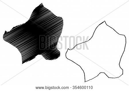 Ilinden Municipality (republic Of North Macedonia, Skopje Statistical Region) Map Vector Illustratio