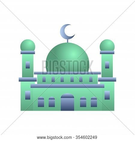 Illustration Of A Mosque Building With A Dome