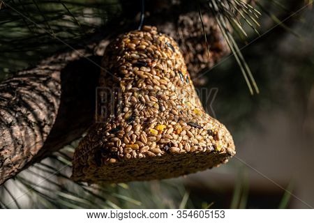 Bell From Various Grains, A Delicacy For All The Birds In The Garden