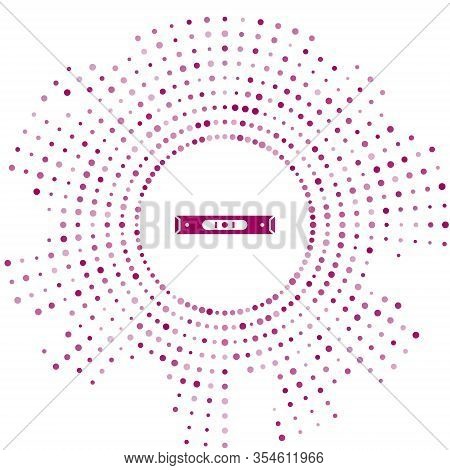 Purple Construction Bubble Level Icon Isolated On White Background. Waterpas, Measuring Instrument, 