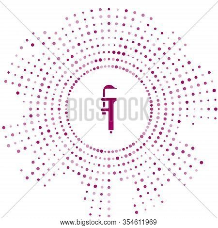 Purple Calliper Or Caliper And Scale Icon Isolated On White Background. Precision Measuring Tools. A