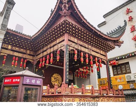 Changsha/china-18 October 2018:chinese Architecture On Taiping Old Street  At Changsha City Hunan Ch