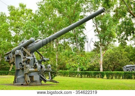 Cavite, Ph - Dec. 3: Japanese Garden Of Peace Anti Aircraft Display At Corregidor Island On December