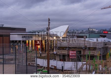 Bochum, Nrw, Germany - January 11, 2016:\nexterior Entrance To The Shopping Center Ruhr Park In Boch