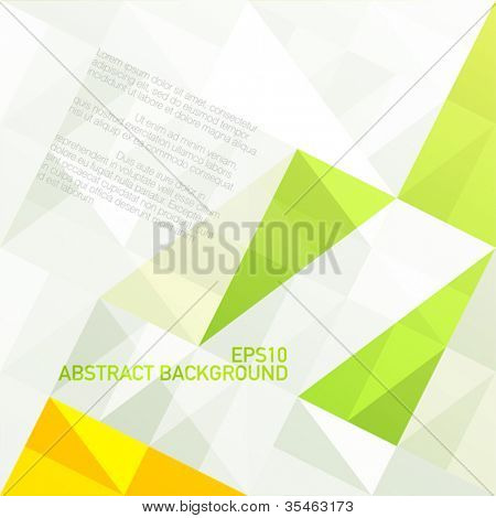 เฉดสีเขียวทรงเรขาคณิตนามธรรมพื้น เวกเตอร์ EPS10