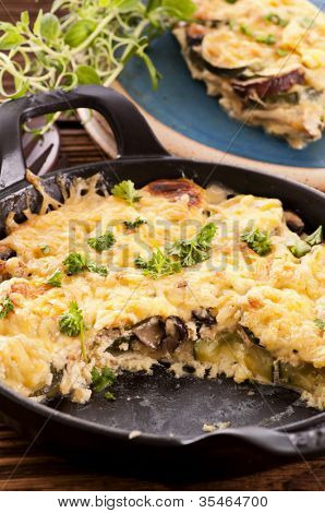 vegetables baked with cheese