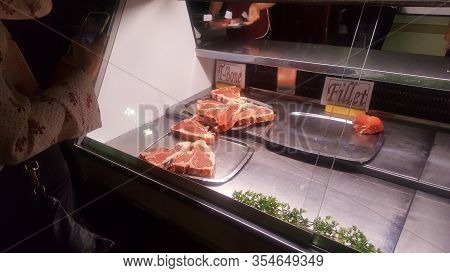 Pretoria, South Africa - 08 Feb. 2019: Fresh Meat From Maders Slaghuis In Pretoria Is A Butchery And