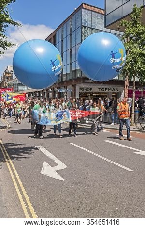 Bristol, Uk - July 5, 2016: Striking Teachers March Through The City Centre.