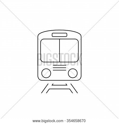 Train Line Icon Symbol Vector On White Background