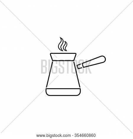 Jezve Turkish Coffe Pot Line Icon. Vector