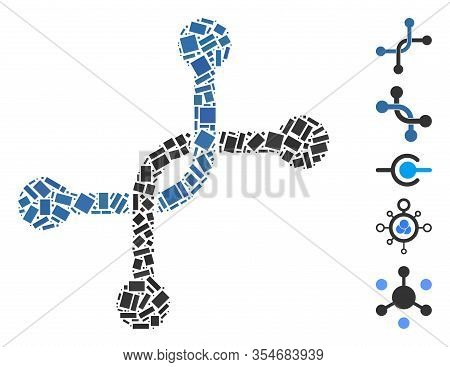 Dot Mosaic Based On Bypass Connection. Mosaic Vector Bypass Connection Is Composed With Random Recta