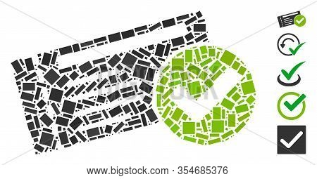 Dot Mosaic Based On Passed. Mosaic Vector Passed Is Composed With Random Rectangular Dots. Bonus Ico
