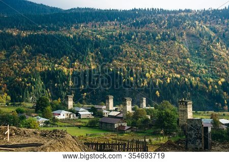 Nice View On Mestia - Capital Of Svaneti Region, Georgia