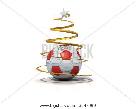 Albero di Natale di calcio isolato