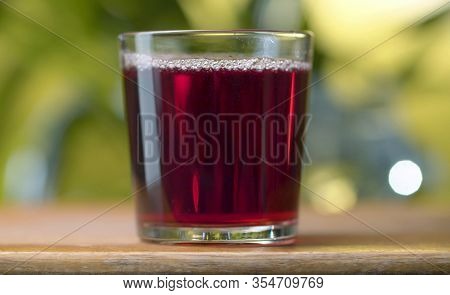 Red Juice In The Glass
