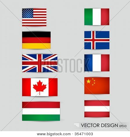 World flags. Vector illustration.