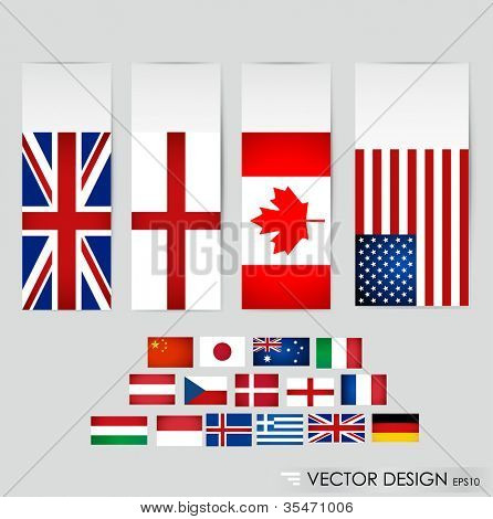 World flags. Vector illustration.