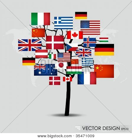 World flags. Vector illustration.