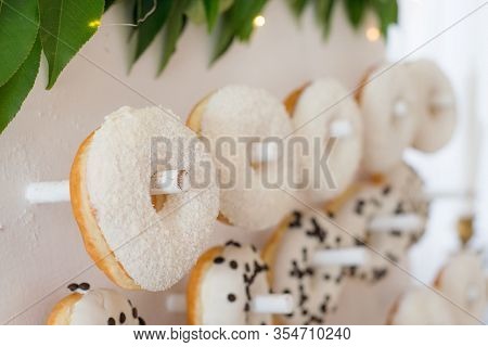 Candy Bar. Table With Sweets, Candies, Dessert