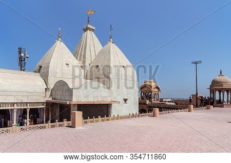 Nandgaon, Uttar Pradesh , India - March 22, 2019: Nandababa Temple In Nandgaon. It Is Known As The H
