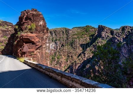 Gorges De Daluis Or Chocolate Canyon In Provence-alpes, France.