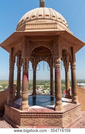 Pavilion In Nandababa Temple In Nandgaon. It Is Known As The Home Of Lord Krishnas Foster Father Nan