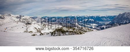 Tauplitz Alm close to Bad Mitterndorf in Styria, Austria, in winter.