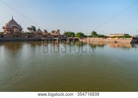 Kusum Sarovar On The Holy Govardhan Hill. Mathura District. India