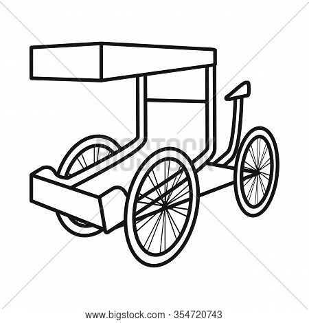 Vector Illustration Of Bike And Transport Icon. Set Of Bike And Bicycle Vector Icon For Stock.