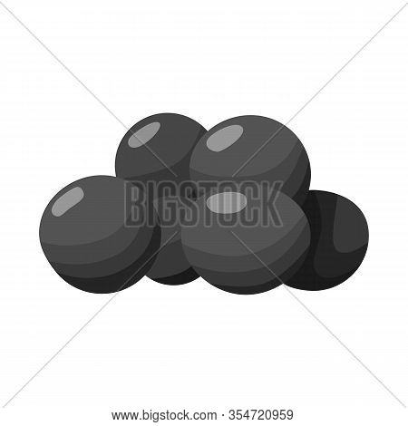 Isolated Object Of Peanut And Covered Icon. Collection Of Peanut And Chocolate Vector Icon For Stock