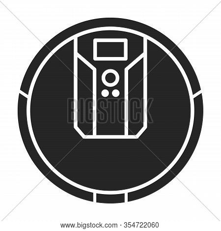 Cleaner Of Robot Vector Icon.black Vector Icon Isolated On White Background Cleaner Of Robot .