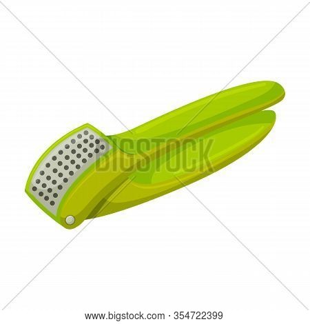 Press For Garlic Vector Icon.cartoon Vector Icon Isolated On White Background Press For Garlic.