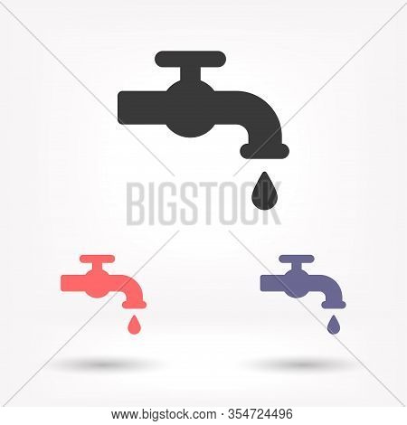 Kitchen Faucet Iconvector Icon , Lorem Ipsum Flat Design