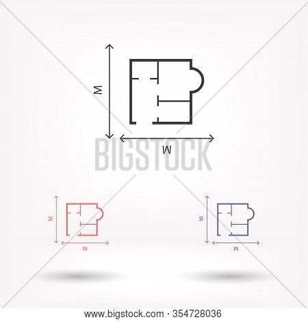 House Size Iconvector Icon , Lorem Ipsum Flat Design